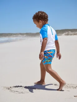Hot Wheels - Ensemble Rash Gilet et short de bain (3mois-7ans)