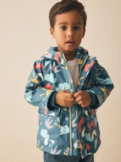 Icône imprimée bleu marine - Manteau imperméable (3 mois-7 ans)