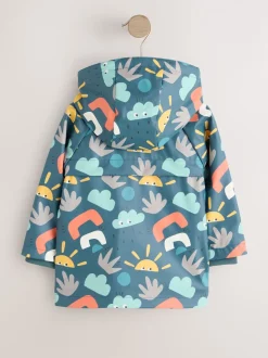 Icône imprimée bleu marine - Manteau imperméable (3 mois-7 ans)