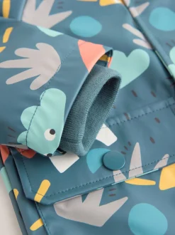 Icône imprimée bleu marine - Manteau imperméable (3 mois-7 ans)