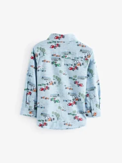 Impression bleue - Cath Kidston 100% Chemises en coton (3mois-7ans)
