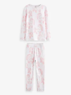Impression de licorne rose - Pyjama Kind to Skin 2 Lot (9mths-12yrs)