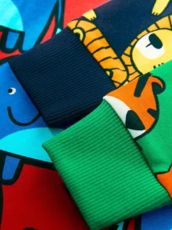 Imprimé animal coloré - Lot de 3 pyjamas Snuggle (9mois-8ans)