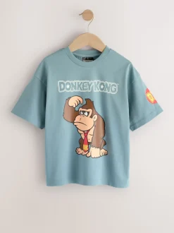 Imprimé Bleu Donkey Kong - T-shirt Mario Gaming (3-16ans)