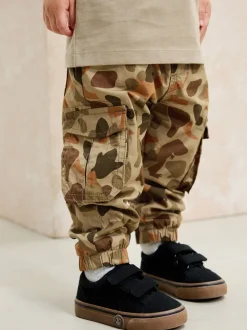 Imprimé camouflage kaki imprimé dinosaure - Pantalon cargo doublé (3mths-7yrs)