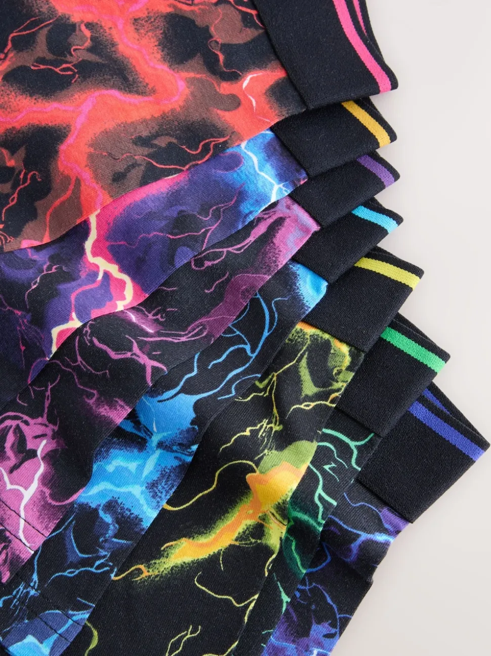 Imprimé éclair multicolore - Lot de 7 boxers (3-16ans)