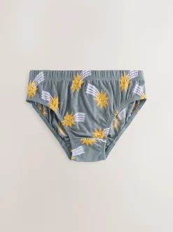 Imprimé espace - 100% Coton Imprimé Caleçons 5 Pack (1.5-10ans)