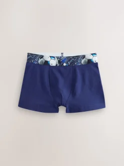 Imprimé football bleu/noir - Lot de 5 boxers (2-16ans)