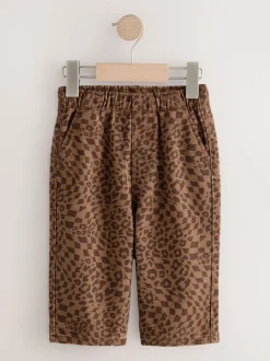 Imprimé léopard fauve - Pantalon large à enfiler (3mois-7ans)