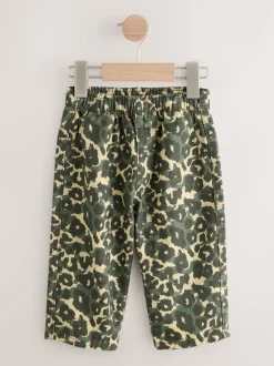 Imprimé Léopard Vert - Pantalon large à enfiler (3mois-7ans)