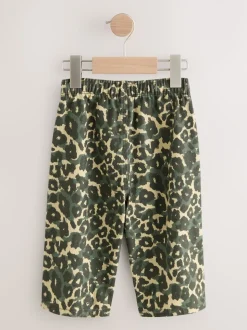 Imprimé Léopard Vert - Pantalon large à enfiler (3mois-7ans)