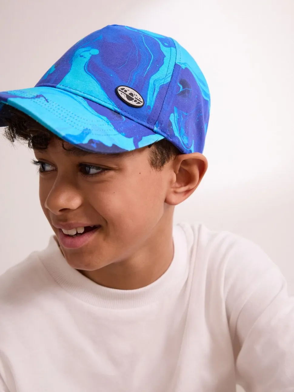 Imprimé marbré bleu - Casquette de baseball 100% coton Chapeaux (1-16ans)