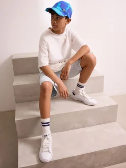 Imprimé marbré bleu - Casquette de baseball 100% coton Chapeaux (1-16ans)