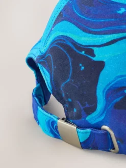 Imprimé marbré bleu - Casquette de baseball 100% coton Chapeaux (1-16ans)