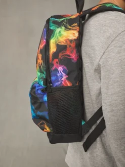 Imprimé marbré de couleurs vives - sac à dos