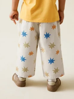 Imprimé étoile multicolore - Pantalon large à enfiler (3mois-7ans)
