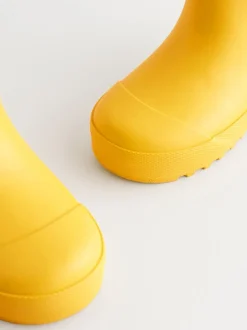 Jaune - Bottines en caoutchouc avec doublure chaude