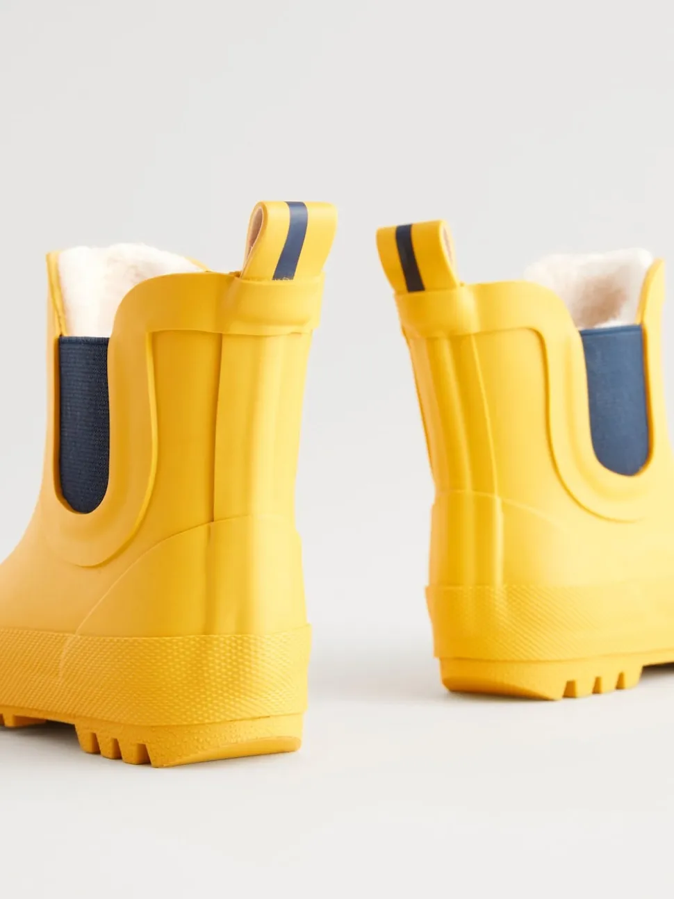 Jaune - Bottines en caoutchouc avec doublure chaude