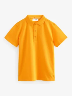 Jaune - Clarks Lot de 2 polos scolaires à manches courtes