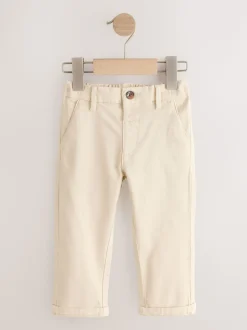 Jaune - Pantalon chino extensible (3mois-7ans)