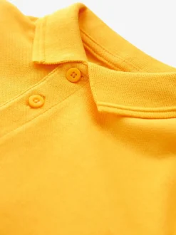 Jaune - Polos en coton à manches courtes pour l'école, lot de 2 (3-16ans)