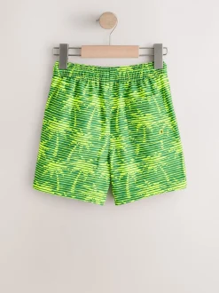 Jaune imprimé palmiers - Shorts de bain imprimés (3-16yrs)