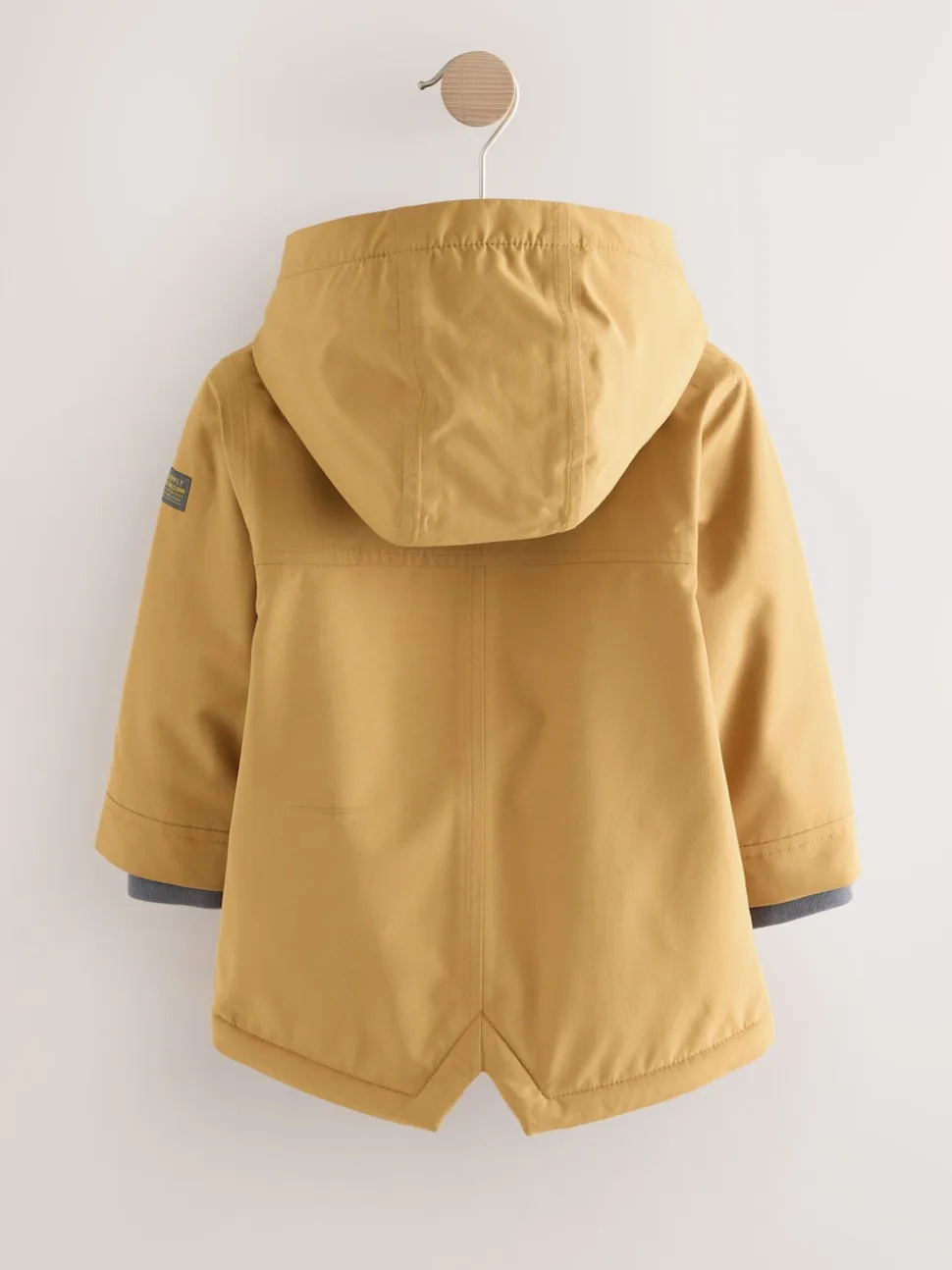 jaune ocre - Parka imperméable doublée de borg (3mois-7ans)