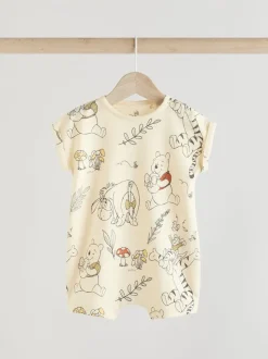 Jaune/Blanc - Lot de 2 barboteuses imprimées Winnie The Pooh pour bébé