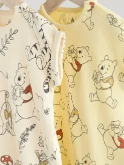 Jaune/Blanc - Lot de 2 barboteuses imprimées Winnie The Pooh pour bébé