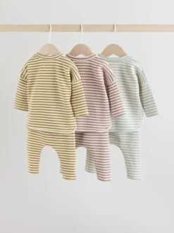 Jaune/rose/bleu - Ensemble 6 pièces hauts et Leggings en jersey Bébé (0mois-2ans)