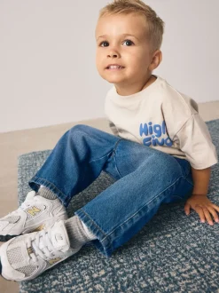 Jean bleu foncé - Jeans à jambe large (3mths-7yrs)