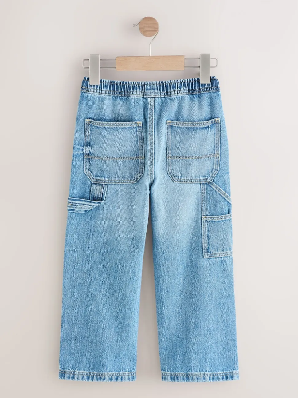 Jean bleu moyen - Jean charpentier à enfiler en Denim (3-16ans)