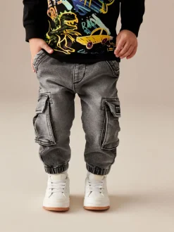 Jean gris - Comfort Cargo Jeans (3mths-7yrs)