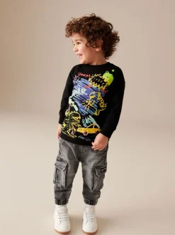 Jean gris - Comfort Cargo Jeans (3mths-7yrs)