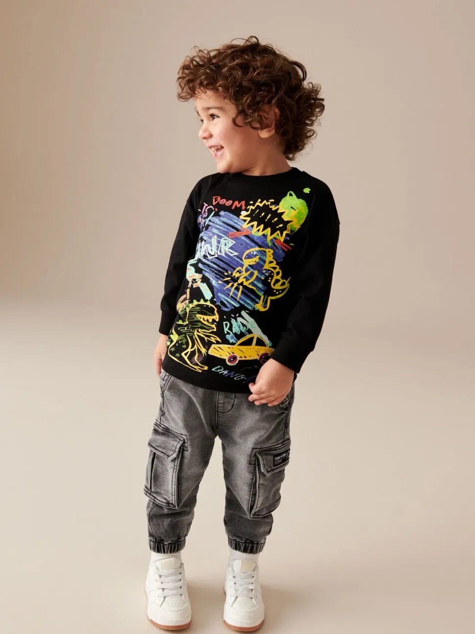 Jean gris - Comfort Cargo Jeans (3mths-7yrs)