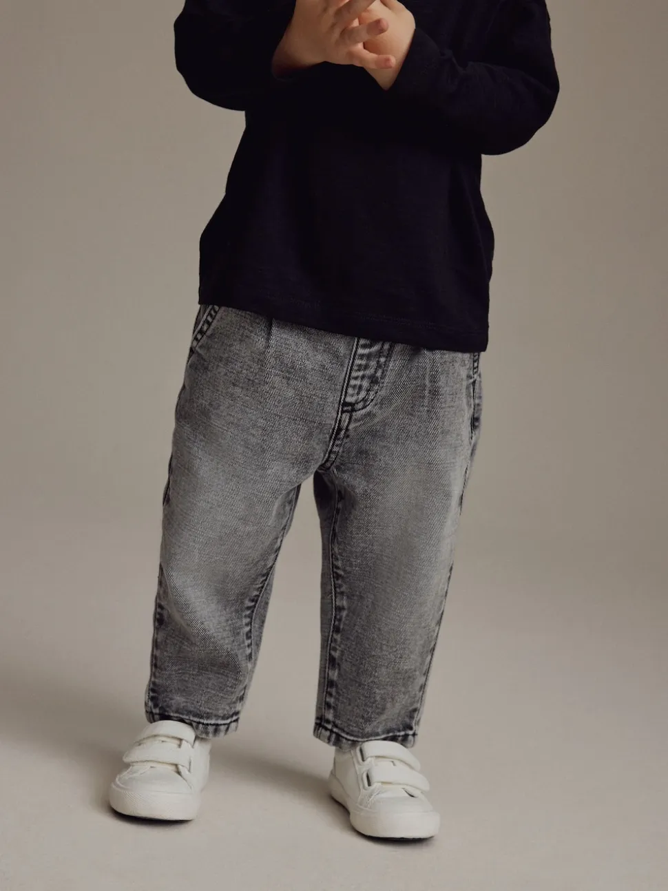 Jean gris - Jeans à plis (3mths-7yrs)