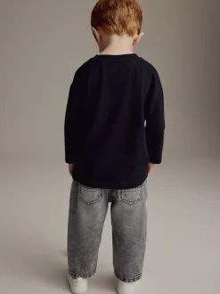 Jean gris - Jeans à plis (3mths-7yrs)