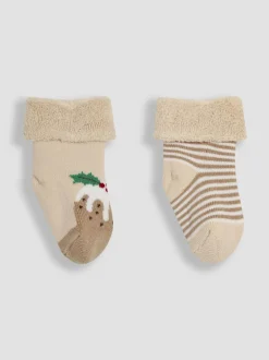 Jojo Maman Bébé Chaussettes de Noël 2 Lot