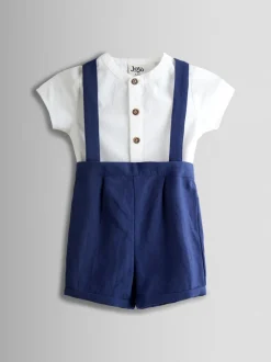 JoJo Maman Bébé ensemble chemise et Shorts grand-père 2 pièces