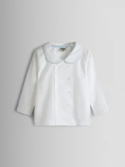 JoJo Maman Bébé Ensemble Chemise à double boutonnage et shorts rayés 2 pièces