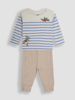 JoJo Maman Bébé 2-Ensemble haut Peter Rabbit™ et legging côtelé
