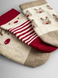 JoJo Maman Bébé 3-Lot Noël Chaussettes extra épais