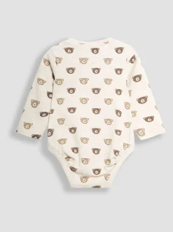 Jojo Maman Bébé Ours imprimé et Appliqué Pocket Bodies 2 Pack