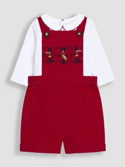 Jojo Maman Bébé 2-Pieces Ensemble salopette et body smockés