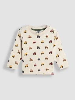 JoJo Maman Bébé 2-Pieces Ensemble salopettes et haut Gaufré appliqué