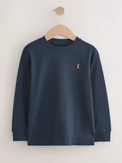 Kaki/Fauve/Violet/Marine - Lot de 4 T-shirts à manches longues et confortables (3-16ans)