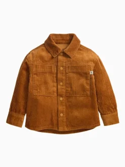 KIDLY by MORI Veste-chemise marron en velours côtelé