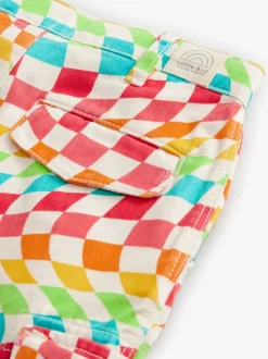 Little Bird by Jools Oliver Short en sergé à damier arc-en-ciel 100% coton