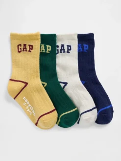 Logo bleu et blanc - Gap Chaussettes Col rond 4-Lot (nouveau-né de5ans)