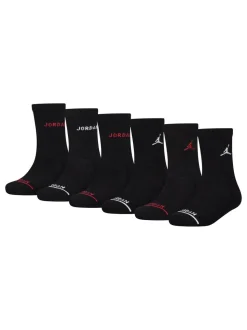 Lot de 6 paires de chaussettes Jordan Legend Crew noires